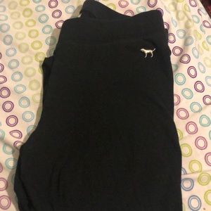Size Medium black leggings by Pink